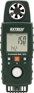 Extech EN510 10-in-1 Environmental Meter: Air Velocity, Light, Sound, Temp, Humidity, Dew Point & More - Portable Backlit Tester