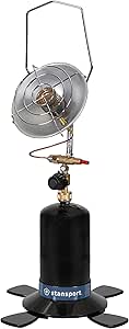 Stansport Portable Outdoor Propane Radiant Heater (195), Black