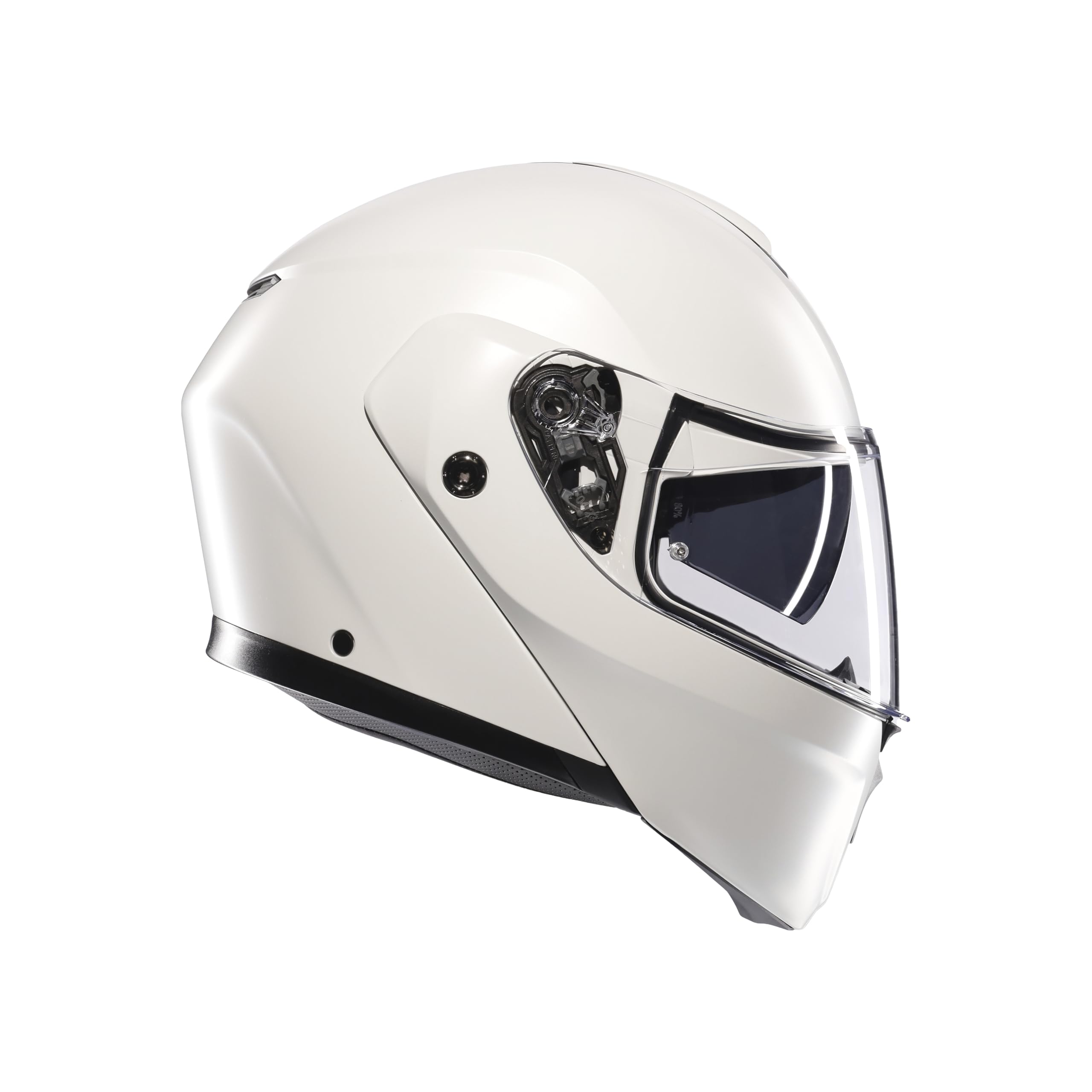 AGV Streetmodular ECE 22-06 Mono, Casco De Moto Modular Homologado ECE 22-06 P/J con Pantalla Parasol, Blanco Materia Mate, L