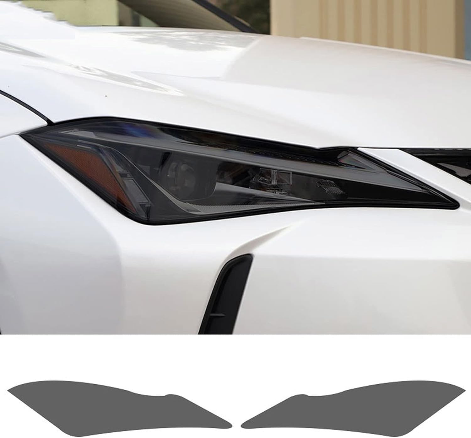 SamLng Car Front Light Film For Lexus ES 300h NX CT GS IS LC LS RX LX570 RC UX GX F Sport 2022 Black TPU Sticker Car Headlight Protective Film