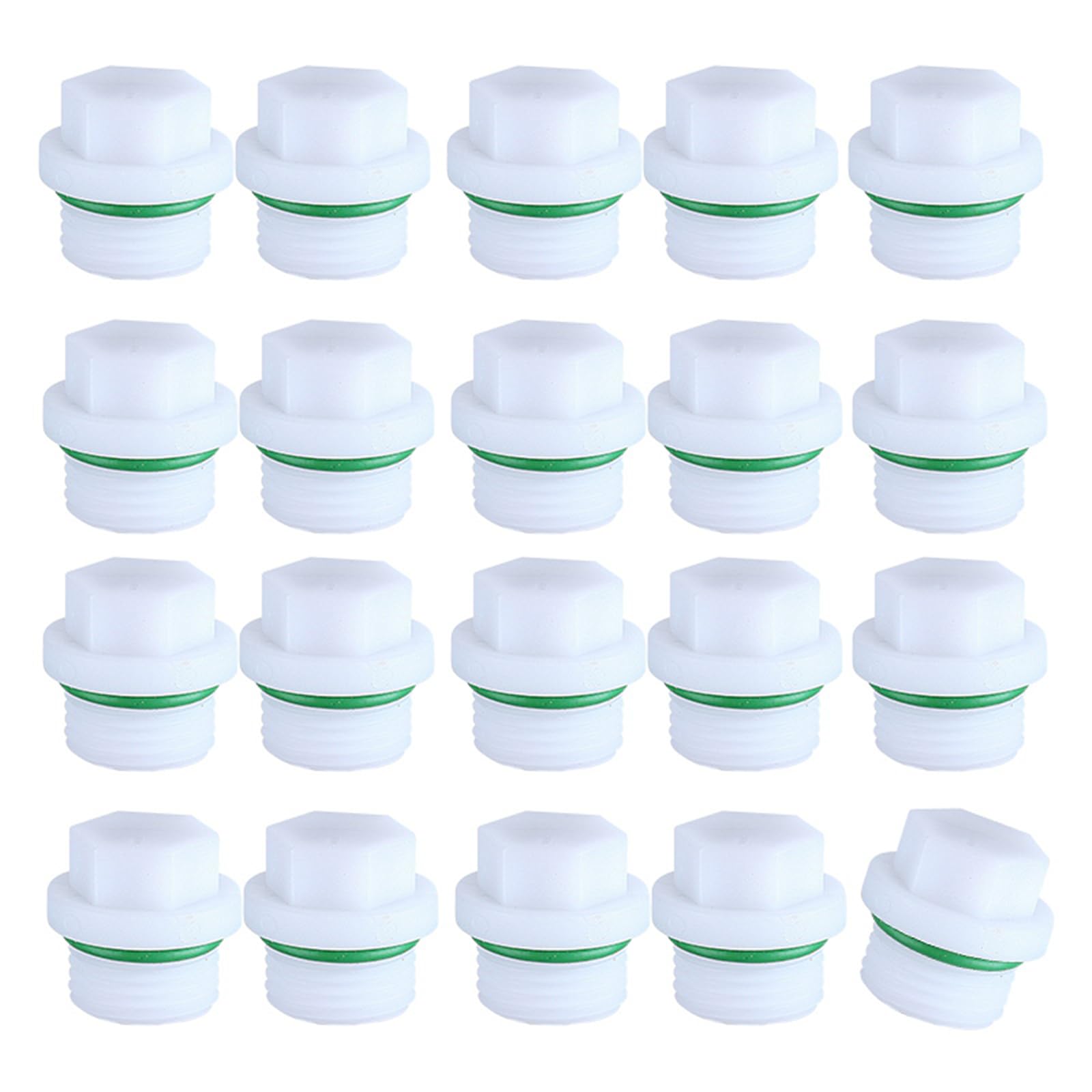 Tsophreniq Hexagon 4 Minute Wir 20 Pack Industrial Plugs Reinforced Threads For Hot/Cold Water Pipelines Easy Installation Irrigation Structure Pipe Plug