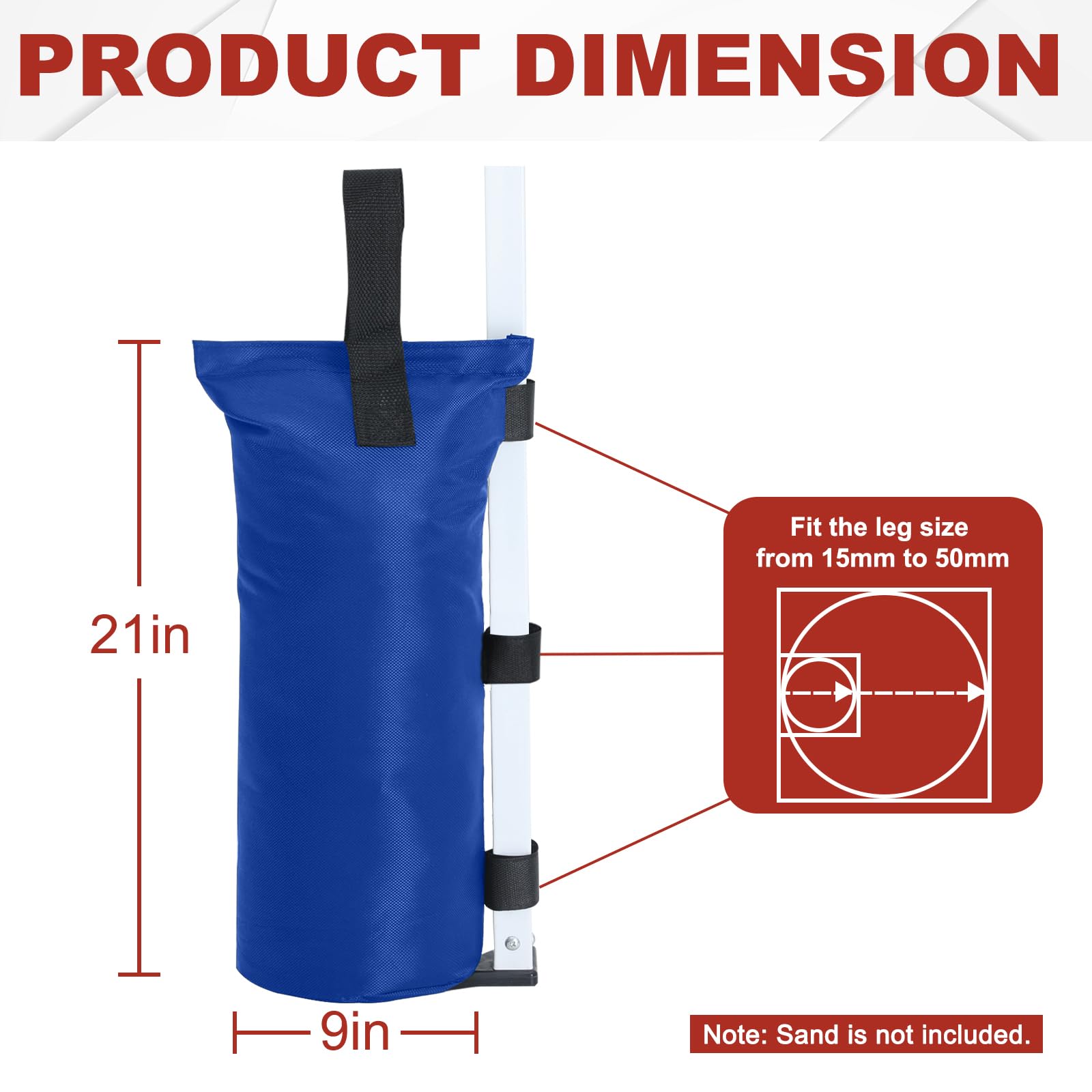 ABCCANOPY Lot de 4 Sacs de lestage pour tonnelle d'extérieur