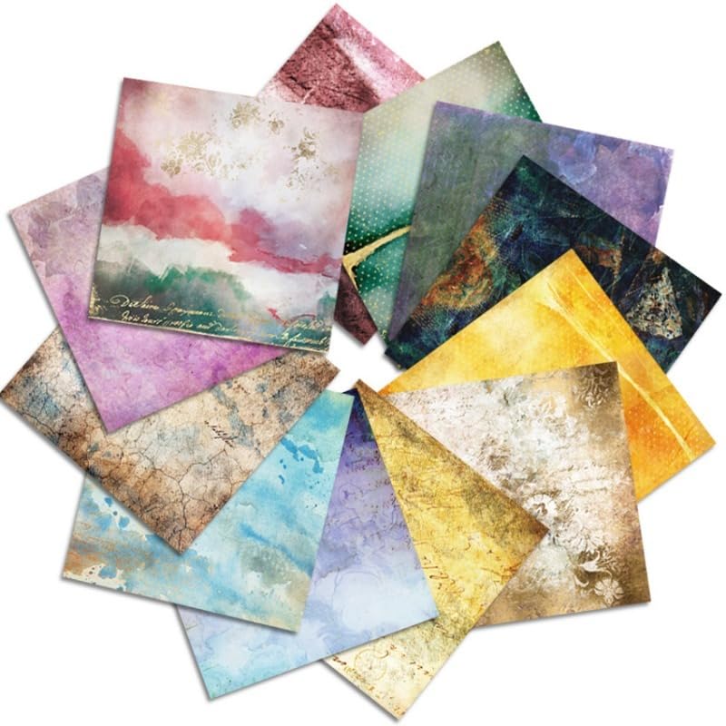 This is us Crapbook Paper Pad 6x6inch Assorted Pattern Decoupage Cardstock Paper Single-Sided Vintage Scrapbooking DIY Decorative Cardmaking Supplies 24pcs Junk Journaling Craft