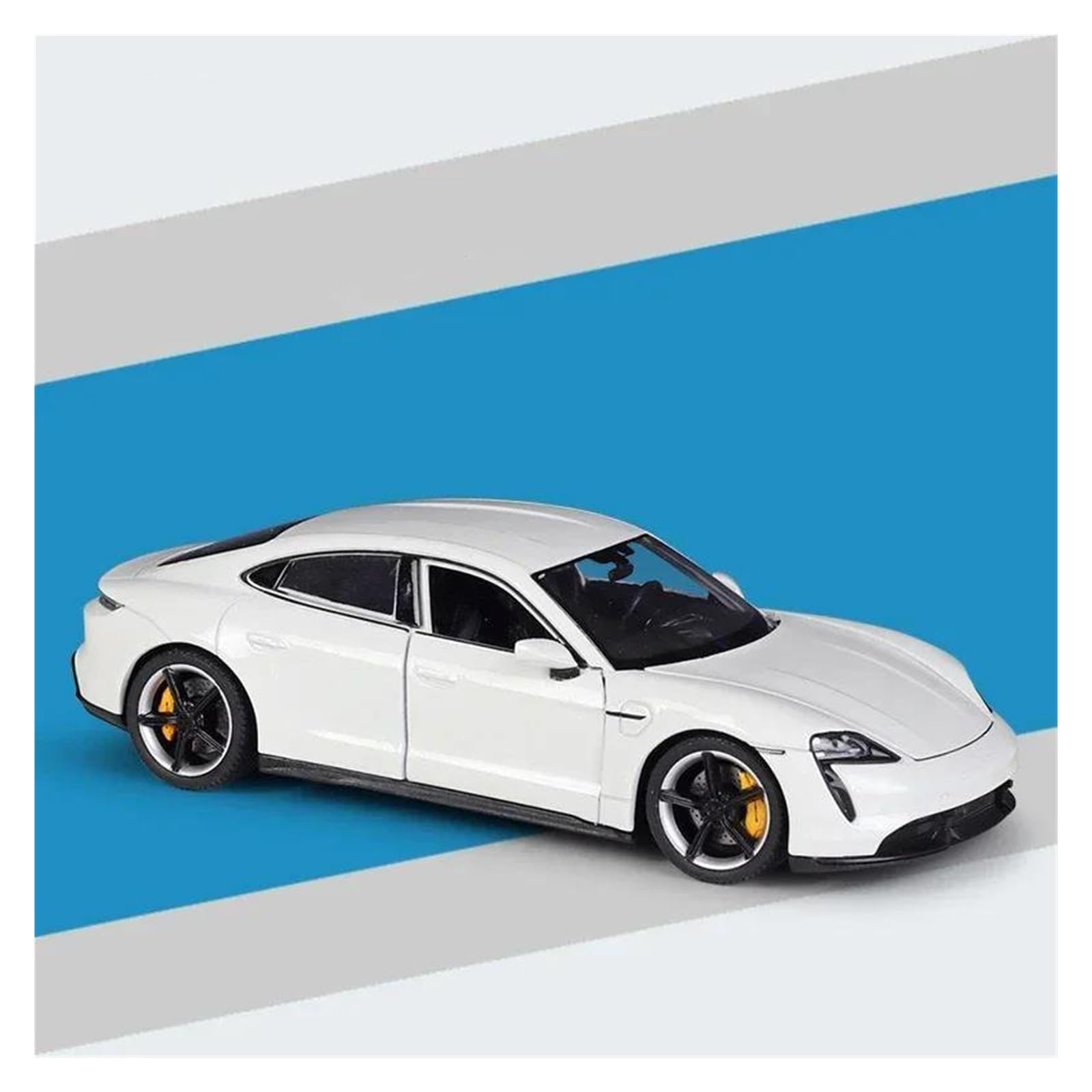 AUDSNI Die-Cast Diecast Car Model 1:24 For Porsche For Taycan For Turbo S Alloy Model Diecasts Vehicles(White)