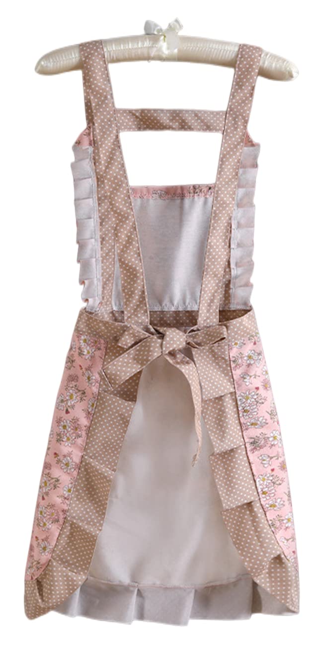 FAIRYGATE Chef Aprons for Women Kitchen Apron with Pockets Plus Size Adjustable Neck Strap Long Ties Multi Flower Apron Thanksgiving Christmas Cooking Baking Painting A1517 - Image 3