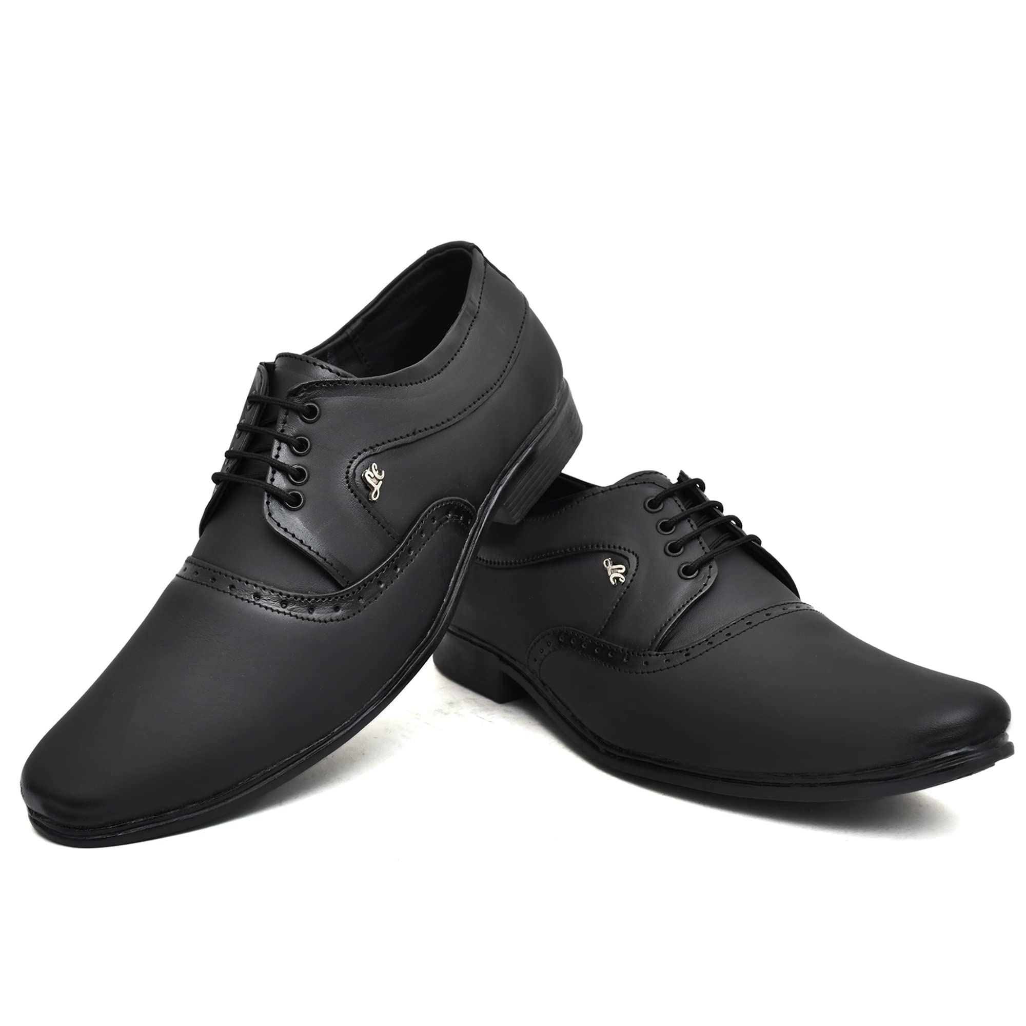 FREEMO Mens Black Genuine Leather Attractive/Trending/Office Wear Lace-Ups Formal Shoes 8 (B0C4TWC213) Amazon Price History, Amazon Price Tracker