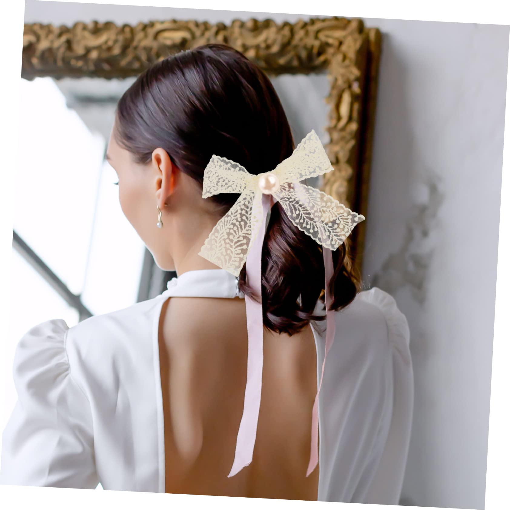 STOBOK 3rollos Cinta De Encaje Para Manualidades y Accesorios De Pelo Metros De Ribete De Encaje Bordado Para Ropa y Decoración Material Para Crear Diademas y Adornos