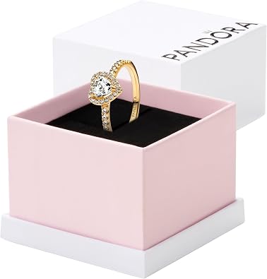PANDORA-Elevated Heart Ring-With Gift Box