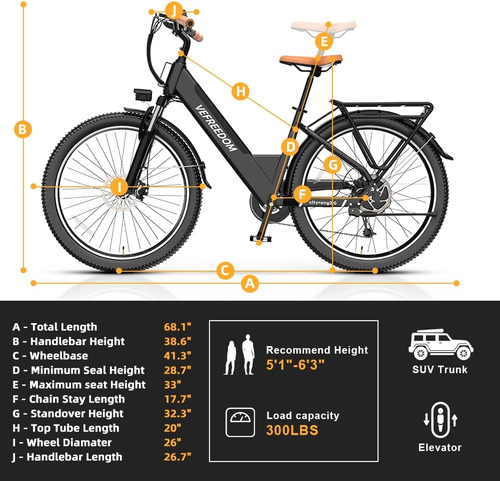 SASIKEIBIKE Electric Bike for Adults 1000W 1500W Peak Motor 15AH 20AH Removable Battery 70Miles 80Miles 25MPH 30MPH UL 2849 Certified Electric Commuter Bike Front Suspension Ebike