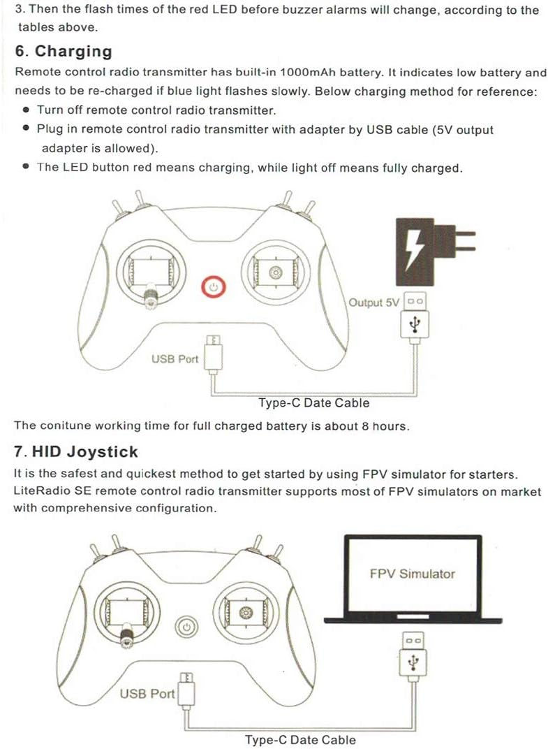FEICHAO LiteRadio OpenTX 2.4G 8CH Radio Transmitter Rechargerable with Cimbal Compatible for Frsky D8, D16 FCC, D16 LBT for FPV Racing Drone : Toys & Games