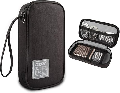 GOX Organizador de cables, organizador de cables de viaje, bolsa técnica, estuche para electrónicos, bolsa de carga para hombres, caja de transporte