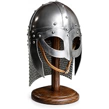 Medieval Viking Helmet with Butted Chainmail, Mild Steel, Battle Ready,