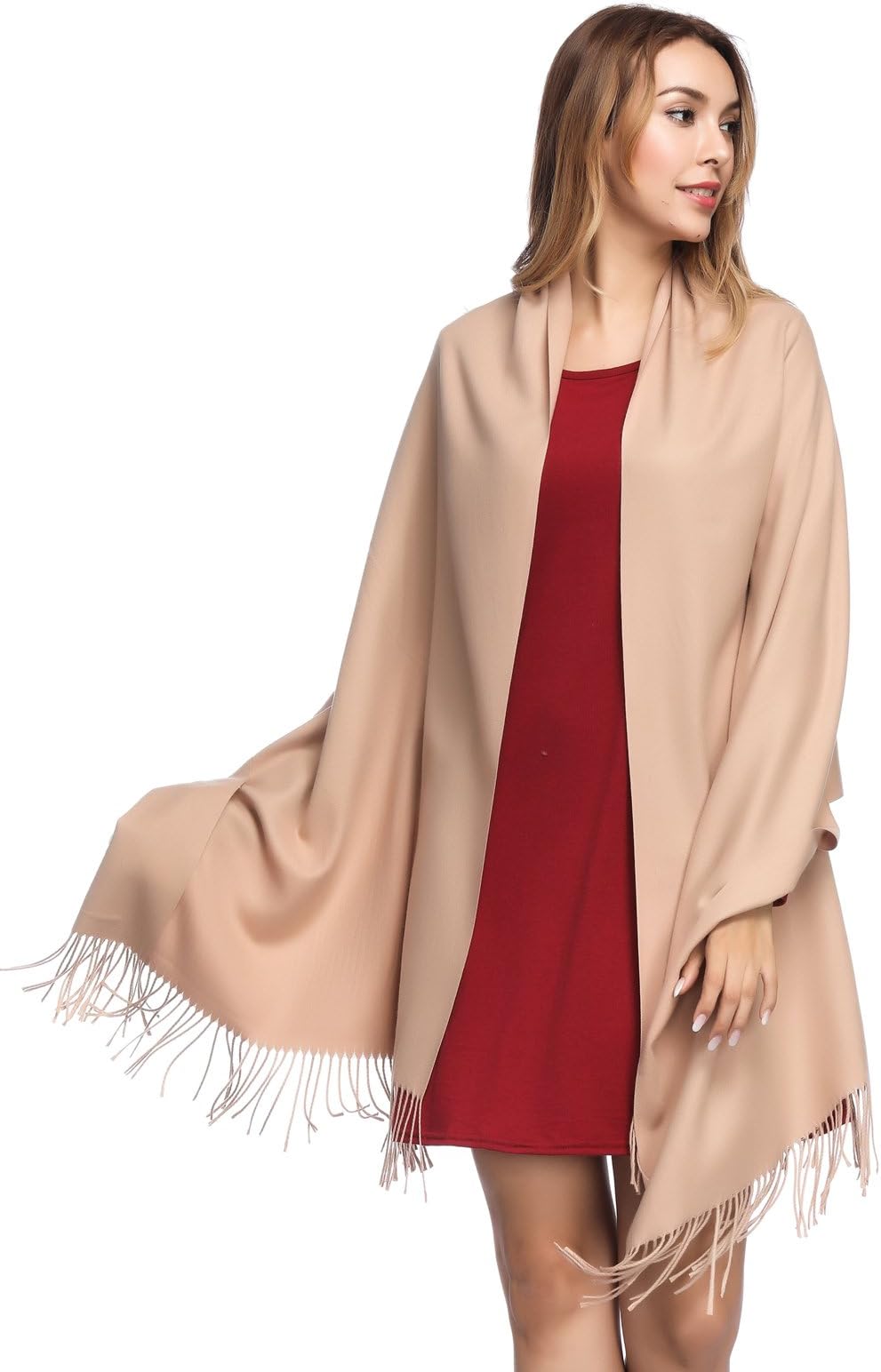 Cashmere Pashmina Shawls and Wraps for Women Solid Color Scarfs