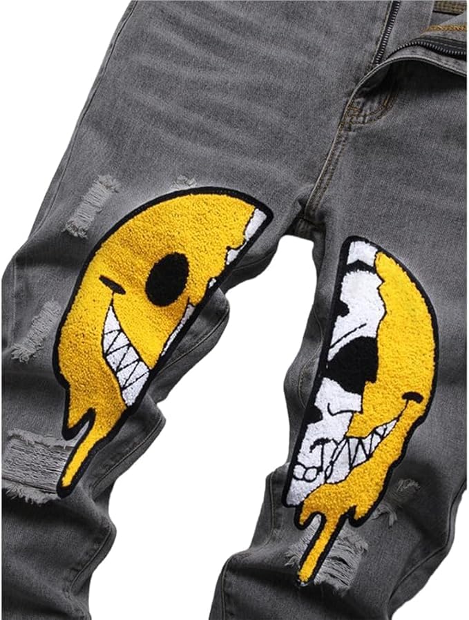 Boy's Skinny Fit Ripped Destroyed Distressed Fashion Kids Denim Jeans Pants3