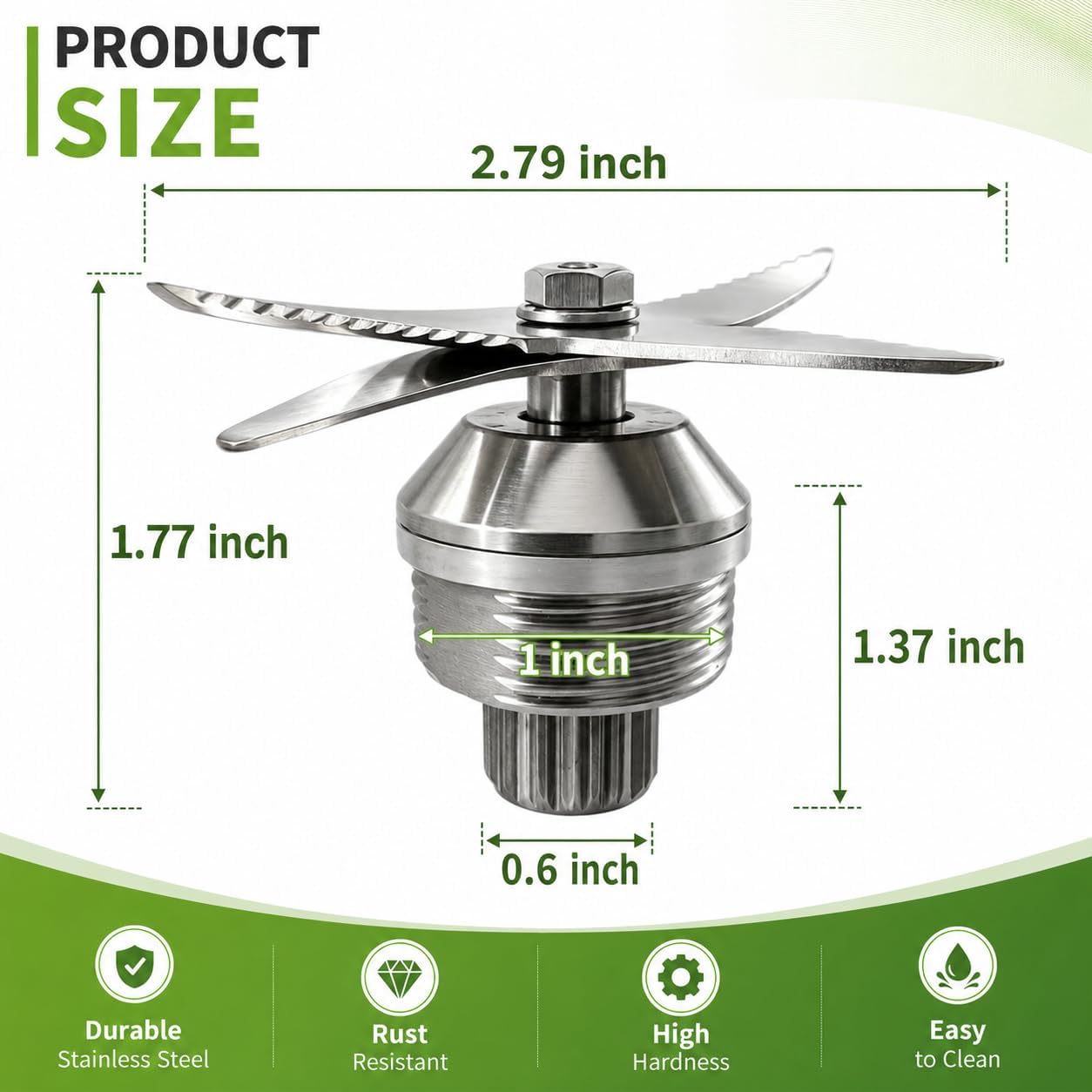 Wet Blade Assembly Compatible with Vitamix 5200, Stainless Steel 6-Blade
