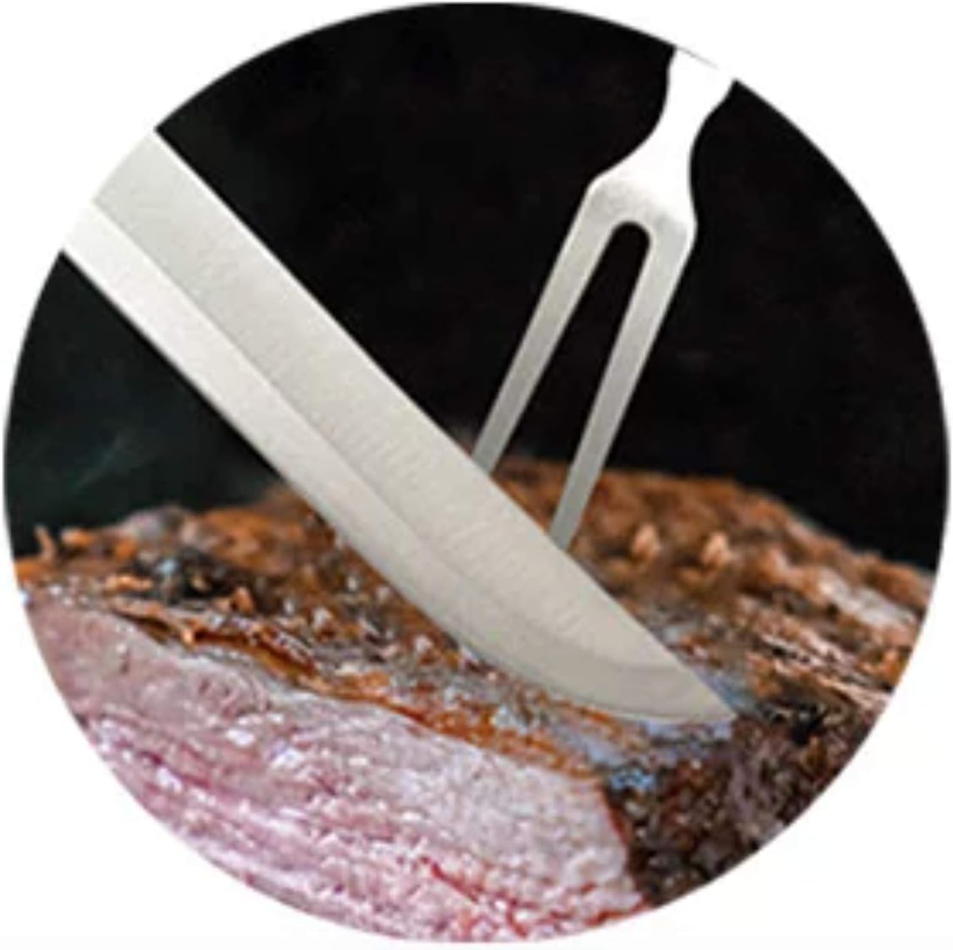 Awans Carving Knife and Fork Set, Chef Knife, Kitchen Knife, 2 Piece Knife Set, Meat Carving Fork, Steak Fork (Knife and Fork Set): Home & Kitchen