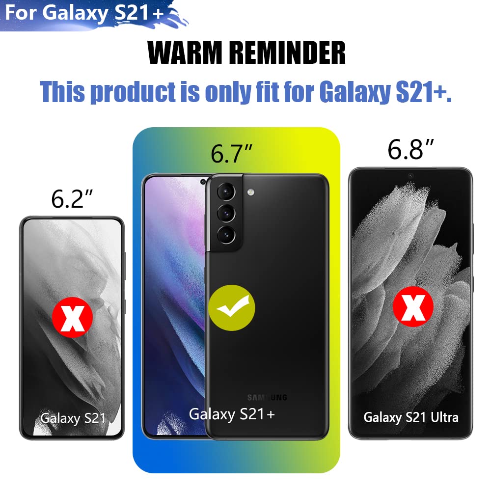 BAHOND Battery Case for Samsung Galaxy S21+ Plus 5G, 5000mAh Rechargeable Extended Battery Charging Charger Case, Add 100% Extra Juice, Not for S21 or S21 Ultra (6.7 inch) Black