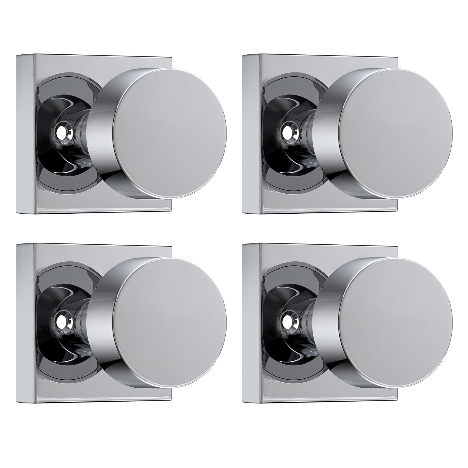 Brushed Gold Door Knobs - 6 Pack Privacy Knobs -12 Brushed Gold Door Knobs - 6 Pack Privacy Knobs -12