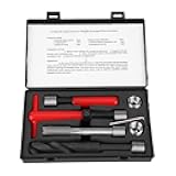 Yuecoom Metric Inserts Kits Thread Repair Tool Kit, M16x2 Thread Repair Kit Stainless Steel Twisted Drill Tap Wrench Threaded, Threaded Insert Tap Insertion Tool for Damaged Thread Repair