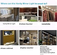 Vista 7 de Led Vanity Mirror Lights, Hollywood Style Vanity Make Up Light, 10ft Ultra Bright White LED, Dimmable Touch Control Lights Strip, for Makeup Vanity