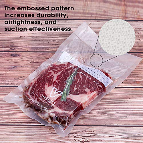 Vesta Vacuum Sealer Bags Rolls | 8x50 and 11x50 2 pack | ideal for Food Saver, Seal a Meal | BPA Free, Heavy Duty | Great for food vac storage or sous vide - Thumbnail 2