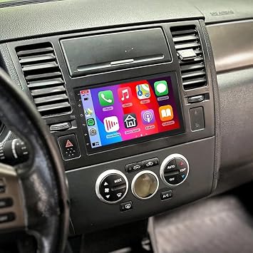 2+64G Android 14 Double Din Car Stereo Radio for Nissan Versa MK1 2007-2011,9" IPS Touch Screen Car Stereo with Wireless Carplay Car Radio Receiver Stereo Radio GPS Navigation WiFi FM Backup Camera
