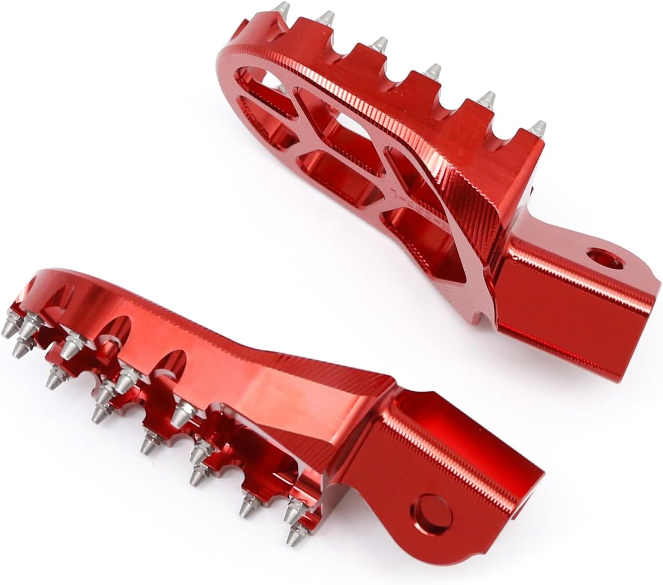 Dirt Bike Foot Pegs Motorcycle Footpeg Pedal for CRF125F 2014-2023 / CRF250F 2019-2023 / CRF110F 2013-2022/ Sur Ron/HAWK 250 / CRF150F CRF230F 2003-2020 Red