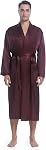 Lavenderi Mens Silky Satin Lounge Robe, Long Lightweight Sleepwear