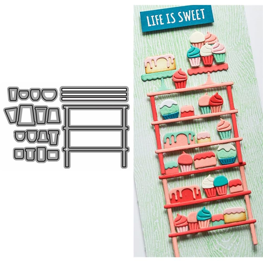 Cup Die Cuts for Card Making, Cup Stand Metal Cutting Dies for Paper Scrapbooking, DIY Stencils for Album Party Wedding Festivals Decoration