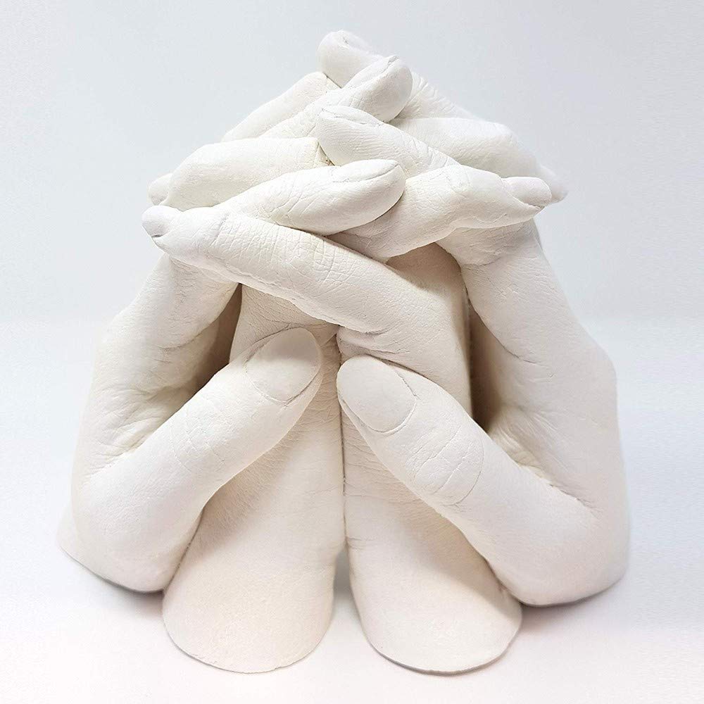 BABIES BLOOM 3D Casting Kit Family Kit Casts Sculpture Keepsake Gift, 500g (White, Gold, Silver)