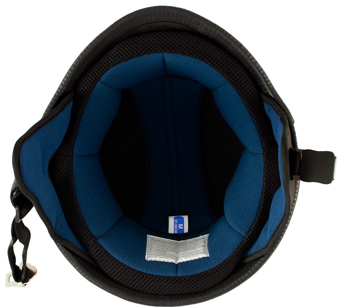 Klutch K-10 'Das Hammer' Flat Black Half Face Motorcycle German Style Helmet - X-Large