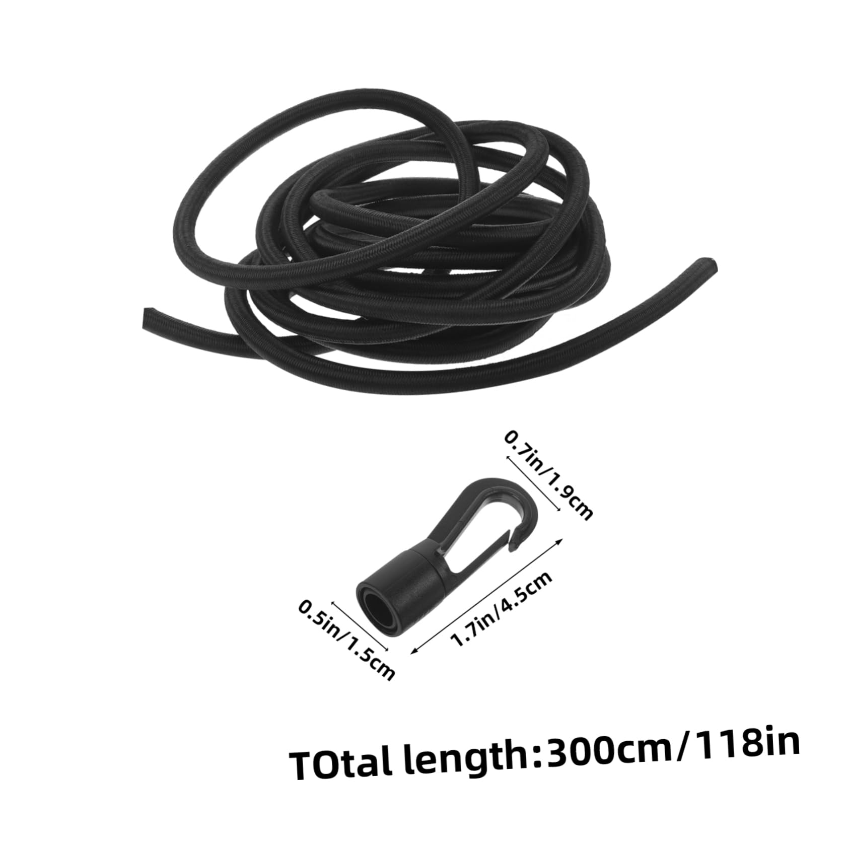 BESPORTBLE Elastic Tie Hook for Paddle Leash Kayak Paddle Anti-Lost Rope Versatile for Boating Camping Kayaking and Surfing