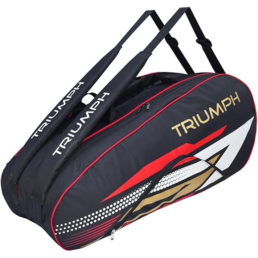 Triumph Top Spin Gaint 6R Tennis Kit Bag Black/Red