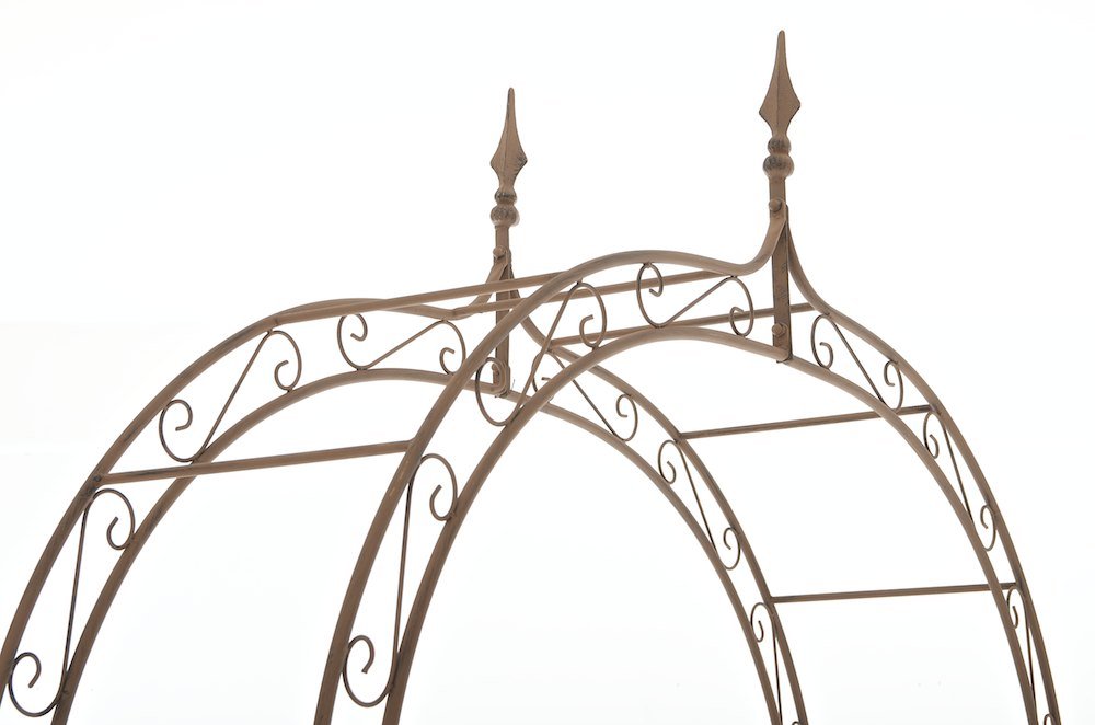 CLP Arcade De Jardin en Fer Forgé Lenz I Arche A Rosiers Robuste Et Stable I Support pour Plantes Grimpantes I Hauteur 264 cm, Couleur:Marron Antique