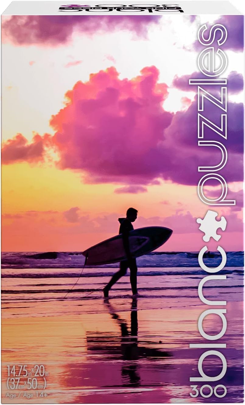 Buffalo Games - Eric Rubens -blanc - Sunset Surfer - 300 Piece Jigsaw Puzzle for Adults -Challenging Puzzle Perfect for Game Nights - Finished Size is 21.25 x 15.00