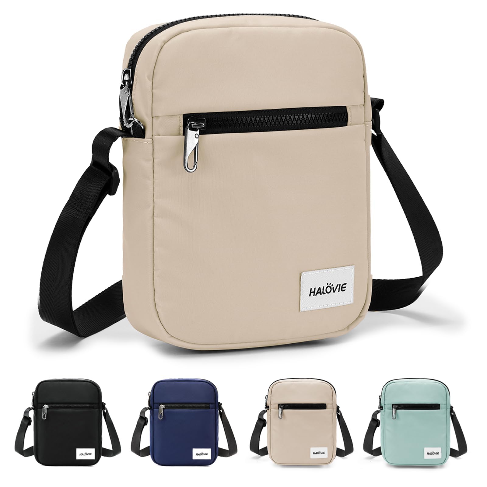 Sac Bandoulière Anti-vol HALOVIE IHIKER3 3L - Léger Et Sécurisé - Avec Protection RFID - Pour Voyage, Quotidien, Festivals