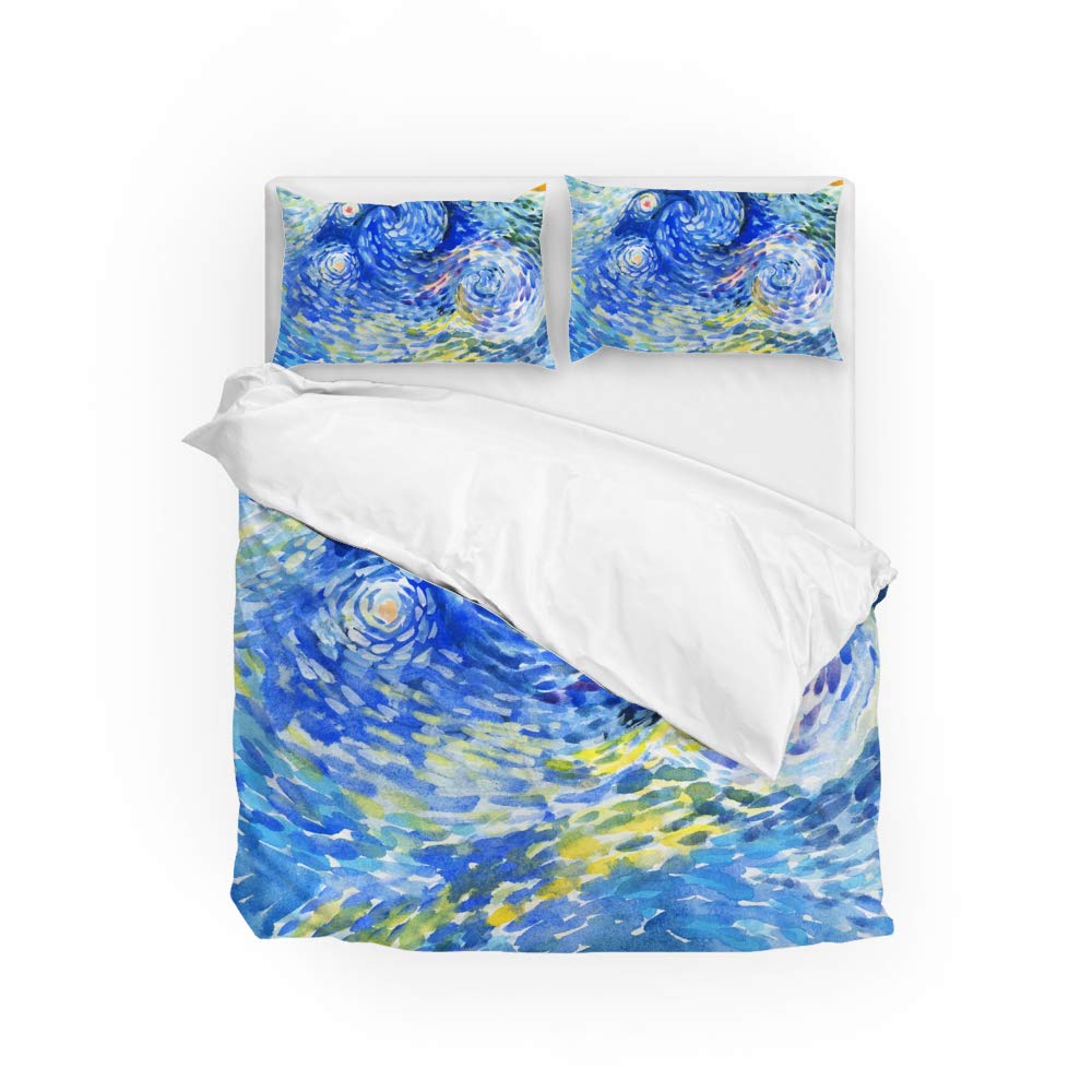 Parure de lit infroissable et durable housse de couette simple polyester