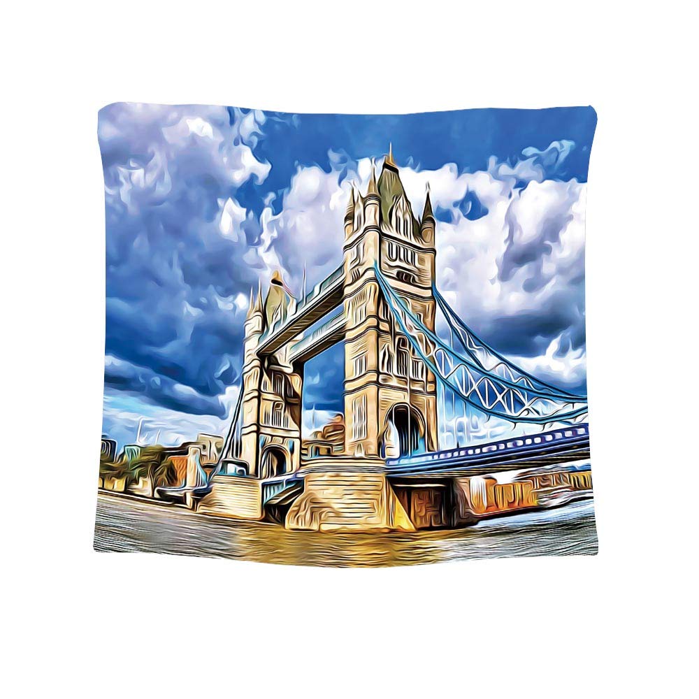 一点もの　油絵　絵画　タペストリー　ロンドン橋　ロンドン　インテリア　壁掛け 絵画 風景画(街並み) イギリス ロンドン タワーブリッジ
