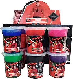 Kit Slime Enaldinho Youtuber com Bolinha Surpresa - Cor Sortida - 6 Potes de Slime com Bolinha Surpresa - Infantil