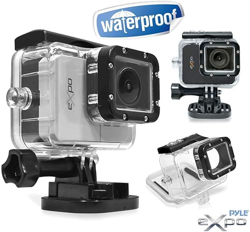 Miniatura 4 de Pyle Expo Sports Cámara de acción - Mini videocámara HD 1080P de alta resolución con Wifi, cámara de 20 MP, pantalla de 2 pulgadas, tarjeta USB SD