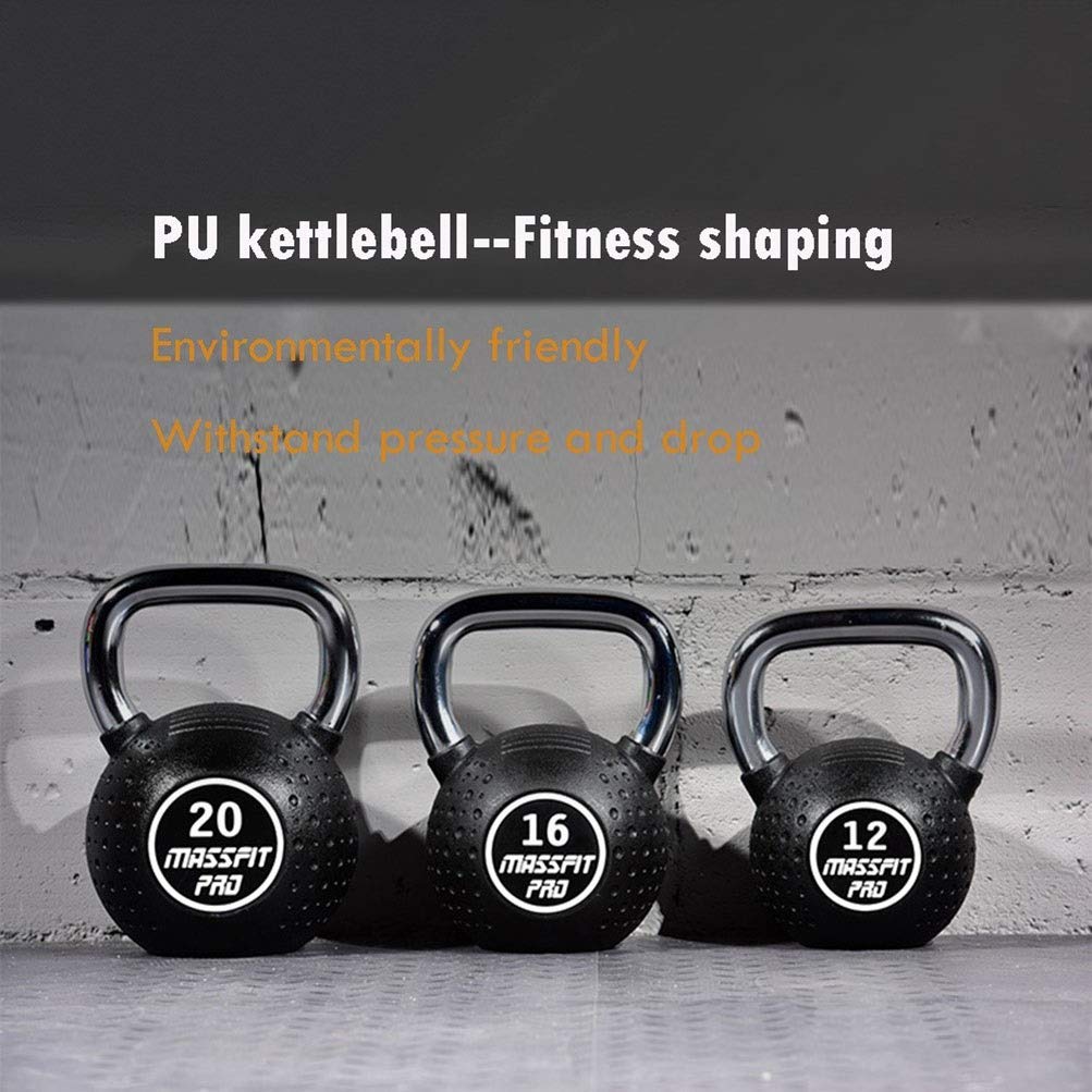 Kettlebell AGYH Fitness Nero, Realizzato in Ghisa, Attrezzatura Professionale per L'allenamento della Forza, Stesse Dimensioni ， 6 kg / 8 kg / 10 kg / 12 kg / 20 kg / 24 kg