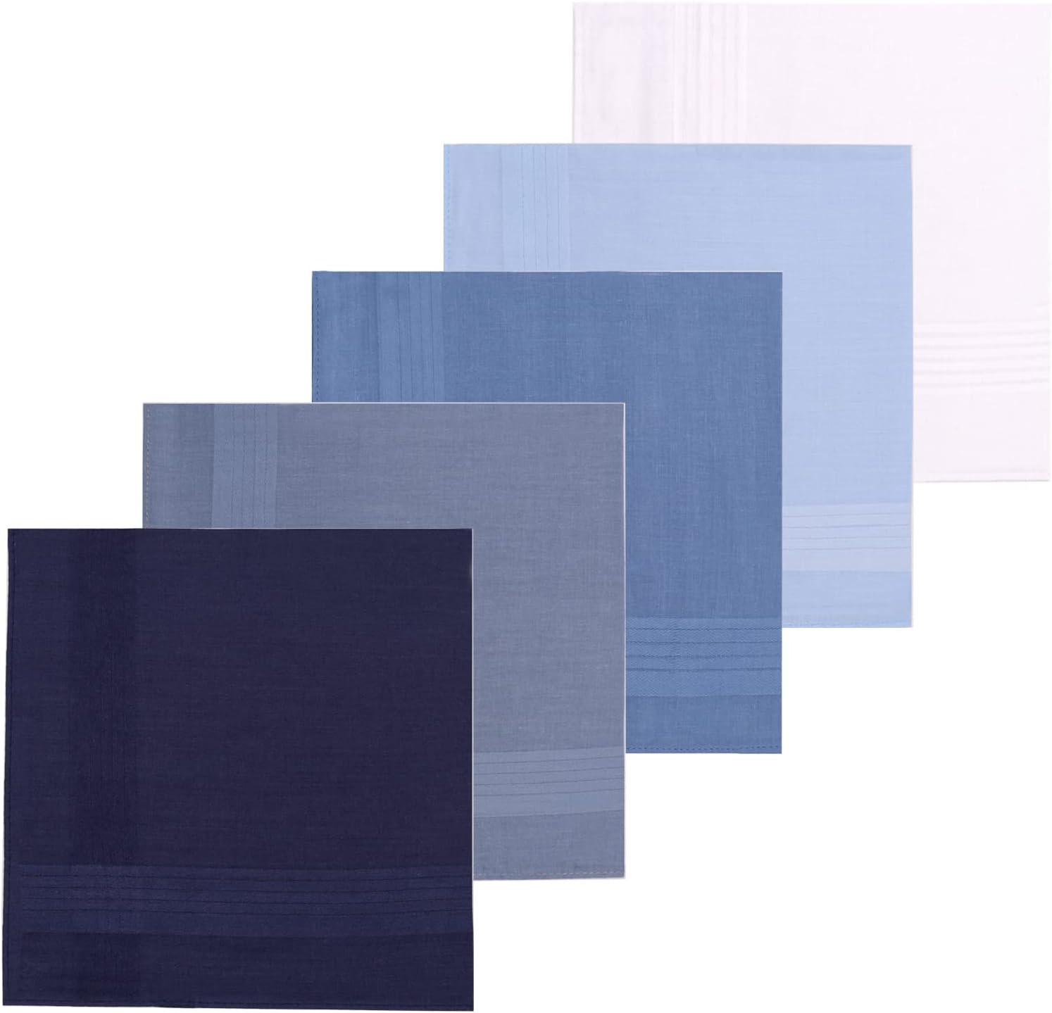 5 Pieces Mens Handkerchiefs Large,Cotton Handkerchiefs Pocket Squares