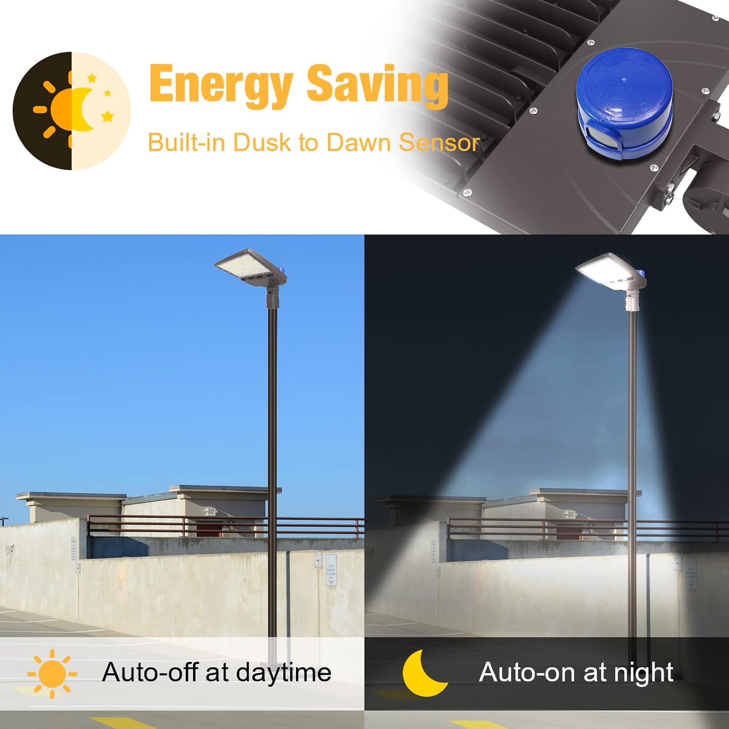 150W LED Parking Lot Pole Lights Bundle Slip Fitter Adapoter Bracket