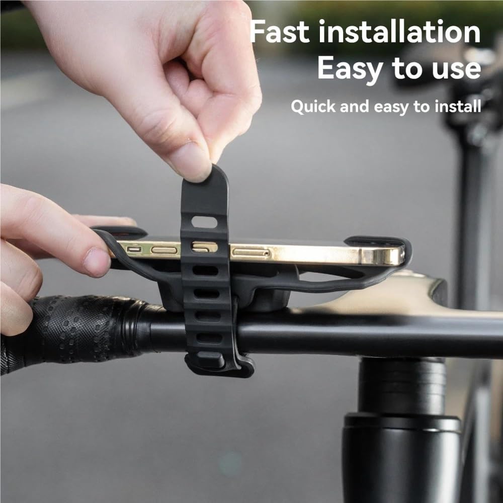 Supporto Telefono Bici Universale in Silicone Ammortizzante Per Smartphone 4–7 Pollici Accessori Ciclismo