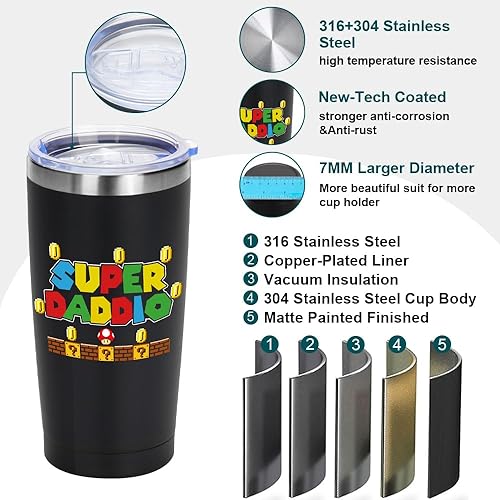 Miniatura 3 de Regalos para papá, regalo de cumpleaños para papá, Super Daddio, regalos para papá para regalo de cumpleaños, regalos para papá de hija e hijo,