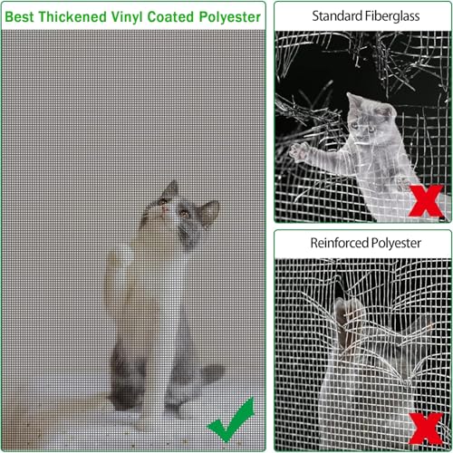 Qwr Pet Proof Window Screen Replacement Kit, 39 Inchx118 Inch Durable High Hardness Screen Mesh Replacement Window Screens Repair Kit For Sliding Screen Door,Patio And Windows. thumb #3