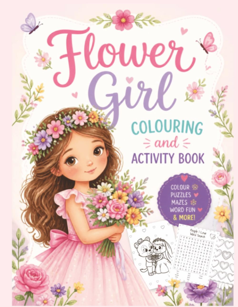 Flower Girl Colouring and Activity Book