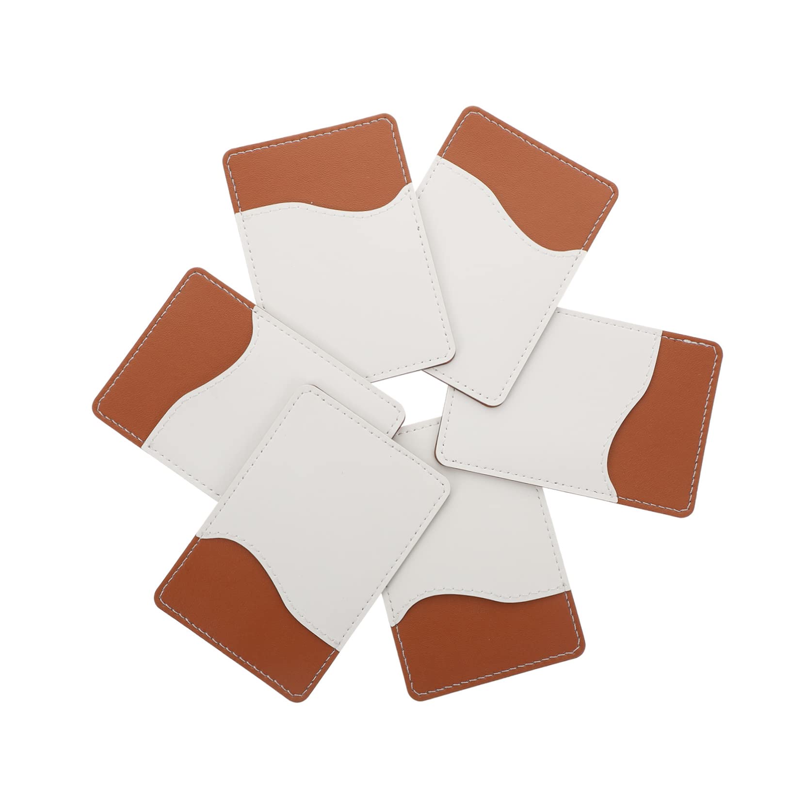 OKUMEYR 6 Sets Dye Sublimation Card Holder Blank Phone Wallet Pu Phone Wallet Cell Phone Sleeves DIY Blank Cover Heat Transfer Cases DIY Phone Holder Sleeve for Phone Mobile Phone Wallet