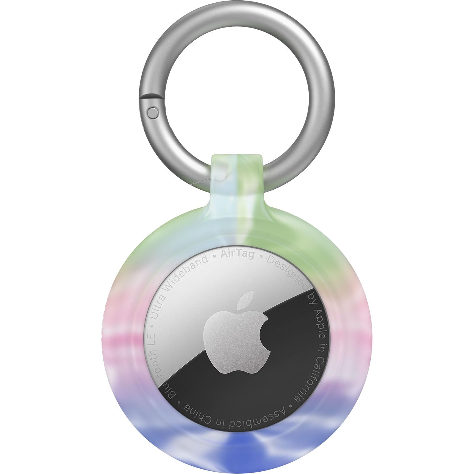 OtterBox AirTags Holder für AirTag, stoßfeste, sturzsichere, robuste, dünne Schutzhülle für Apple AirTags, inklusive Zwei Karabiners, Unicorn Sorbet