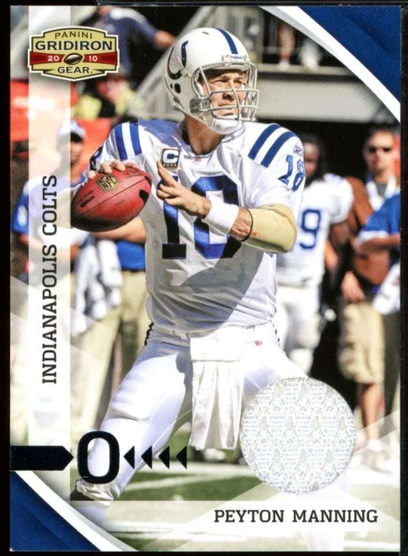Peyton Manning Card 2010 Panini Gridiron Gear Jerseys O's #63